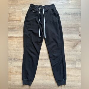 Figs High Waisted Zamora Jogger Scrub Pant Size XS Black